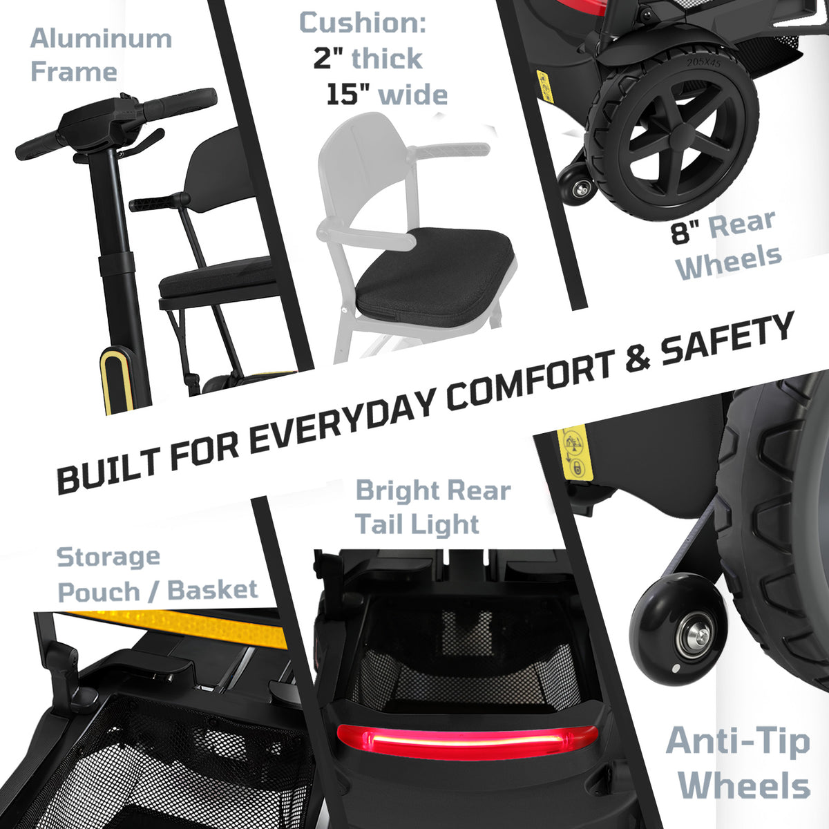 30 lbs Lightweight Foldable Mobility Scooter for Seniors & Adults, Portable 3-Wheel Electric Travel Scooter with 33" Turning Radius, Dual Airline-Approved Lithium Batteries,32 Mile Range,Silver