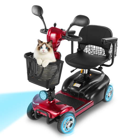 Cycmate MS06 4-Wheel Scooter for Seniors, 300lbs, 350W, 25Ah Battery, 30 Miles