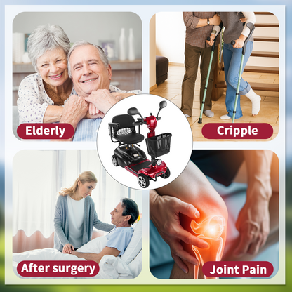 Cycmate MS06 4-Wheel Scooter for Seniors, 300lbs, 350W, 25Ah Battery, 30 Miles