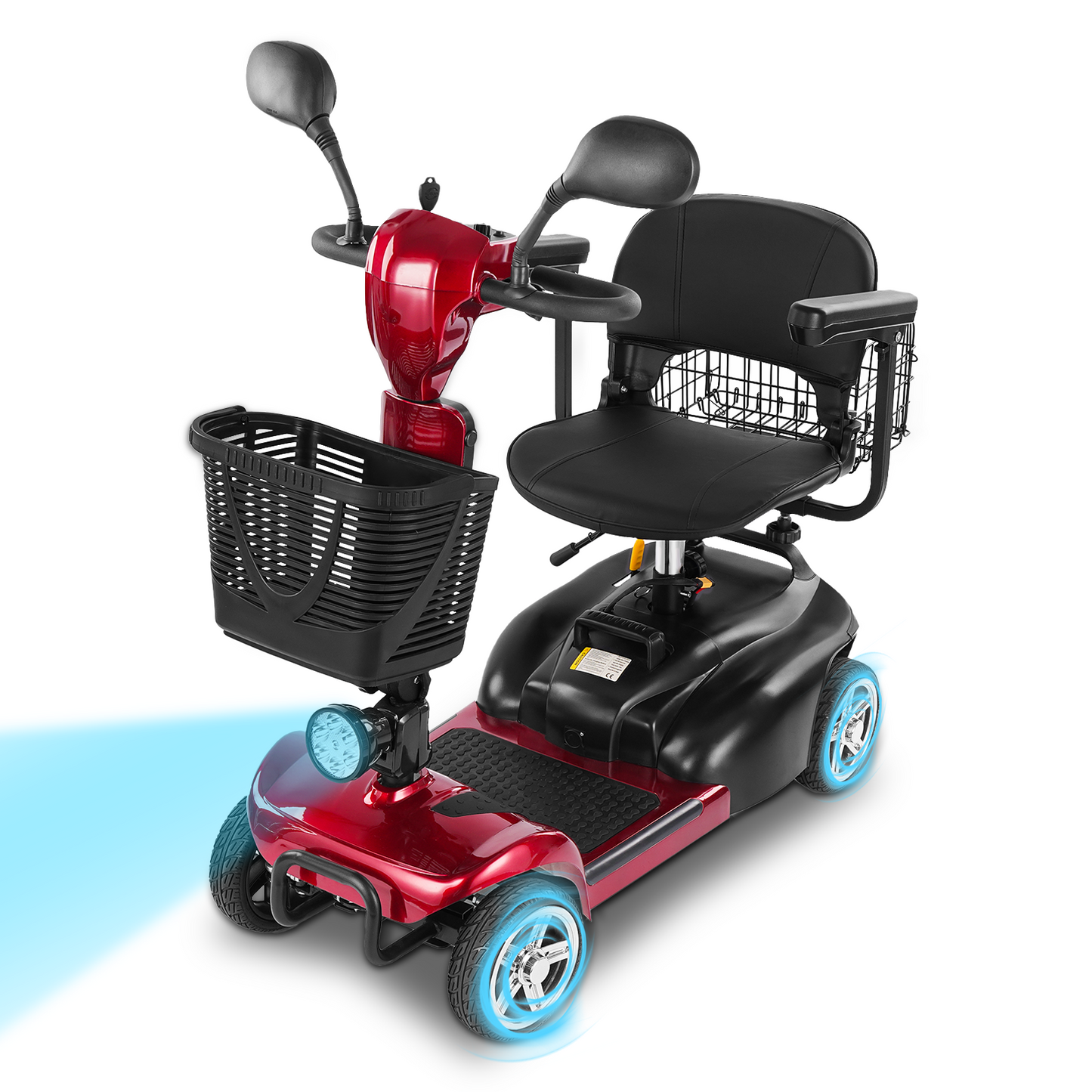 Cycmate MS06 4-Wheel Scooter for Seniors, 300lbs, 350W, 25Ah Battery, 30 Miles