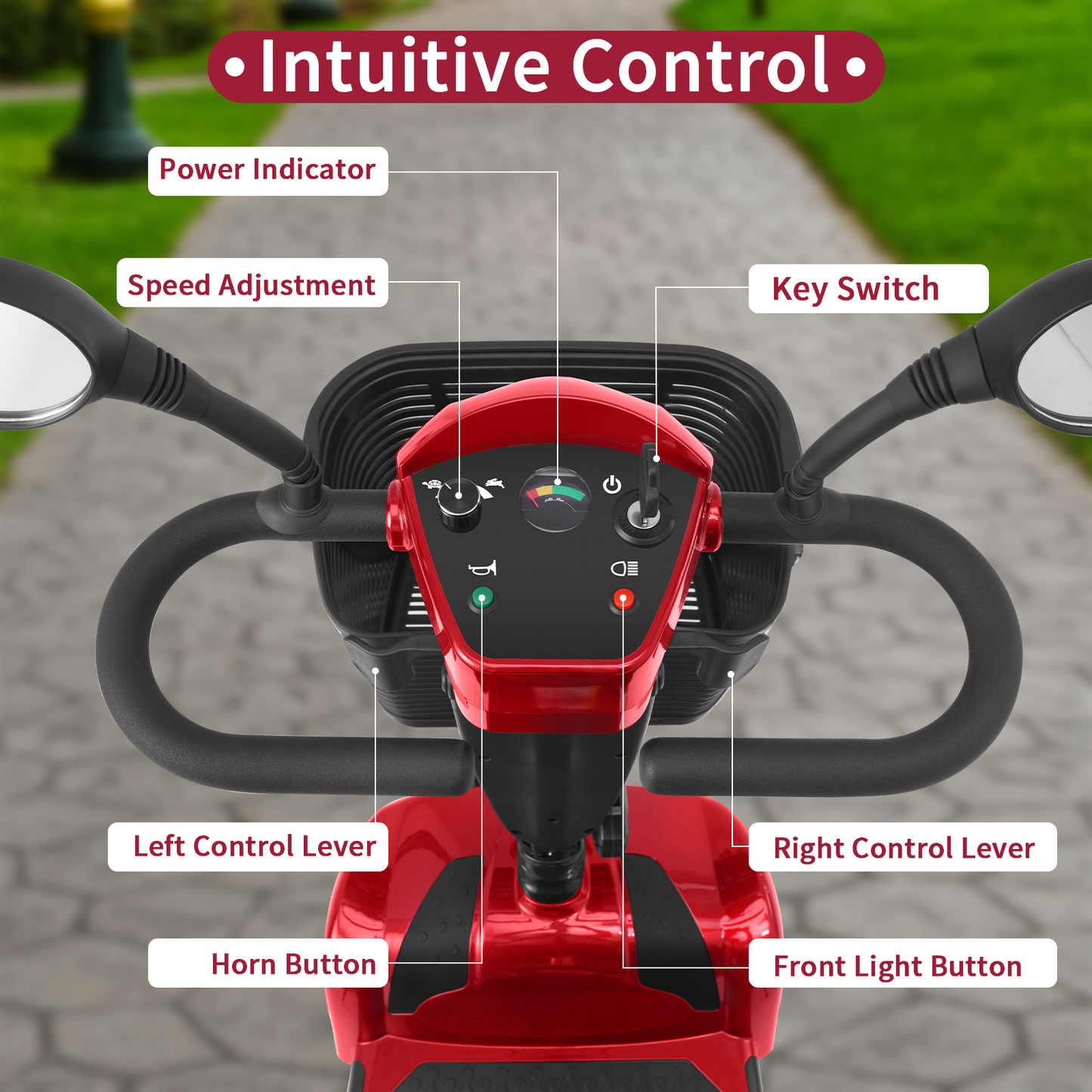 Cycmate MS06 4-Wheel Scooter for Seniors, 300lbs, 350W, 25Ah Battery, 30 Miles