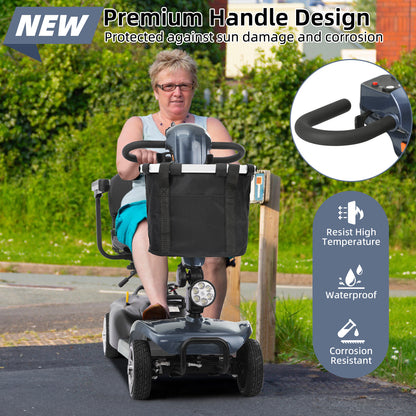 Ecomobi 4 Wheel Mobility Scooter for Adults/Seniors,15-45 Miles Folding Electric Mobility Scooter,350W Electric Powered Wheelchair Device,Long Range Power Extended Battery,Dual Baskets